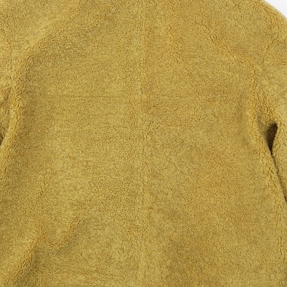 NEXT Womens Yellow   Pea Coat Coat Size S  Button