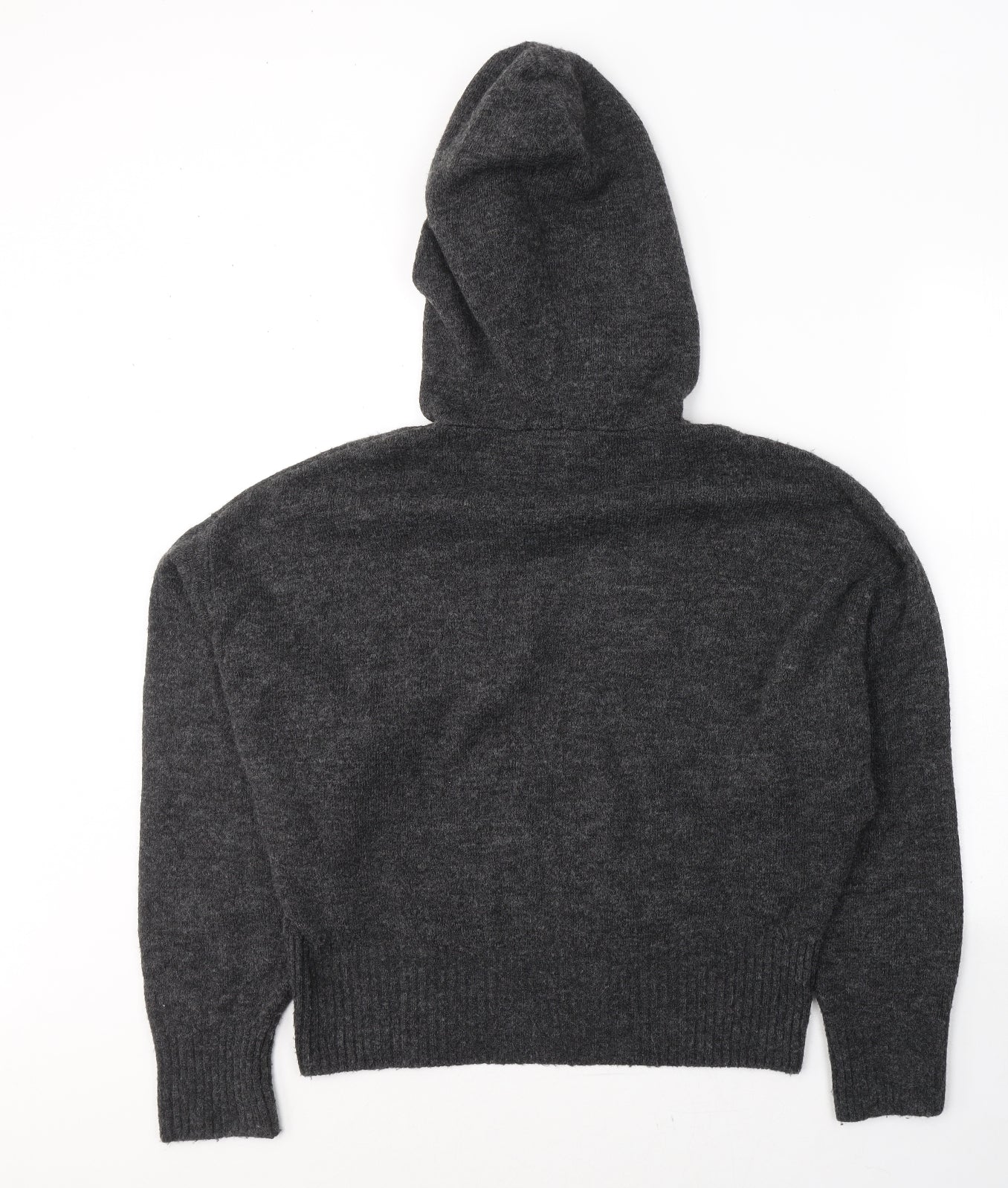 H&M Womens Grey  Acrylic Pullover Hoodie Size S  Pullover
