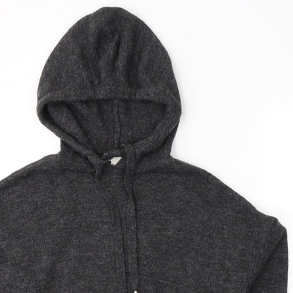 H&M Womens Grey  Acrylic Pullover Hoodie Size S  Pullover