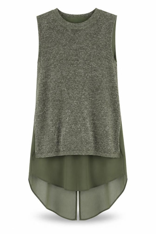 Oasis Womens Green  Viscose Tunic Blouse Size XS Round Neck