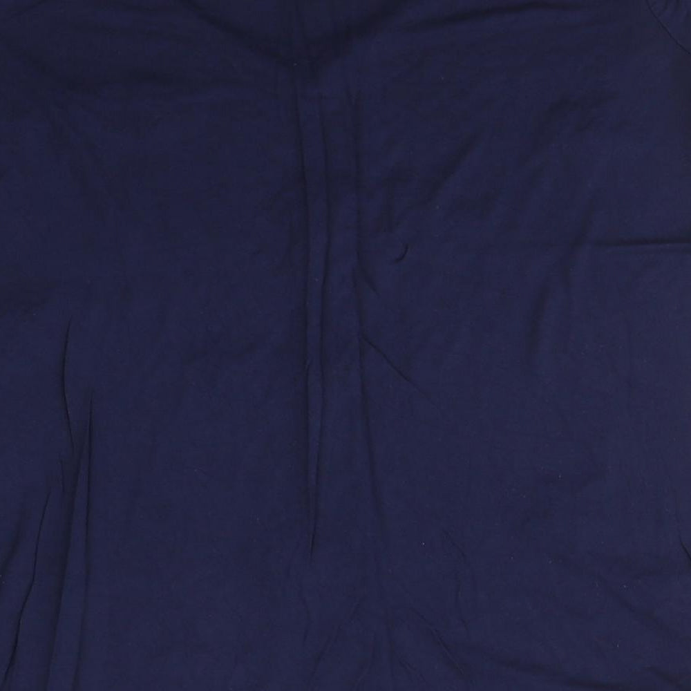 NEXT Womens Blue  Viscose Basic T-Shirt Size 6 Round Neck - Stars