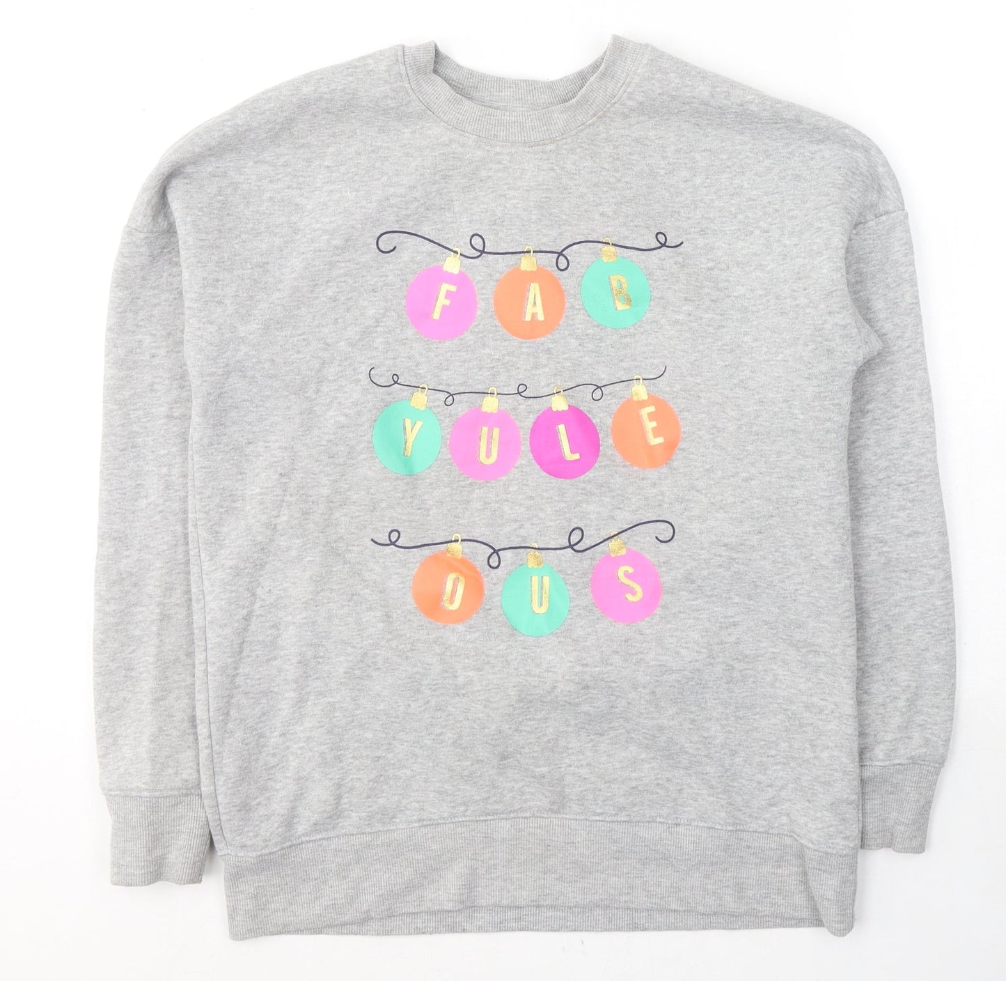 Papaya Womens Grey  Polyester Pullover Sweatshirt Size S  Pullover - Fabulous