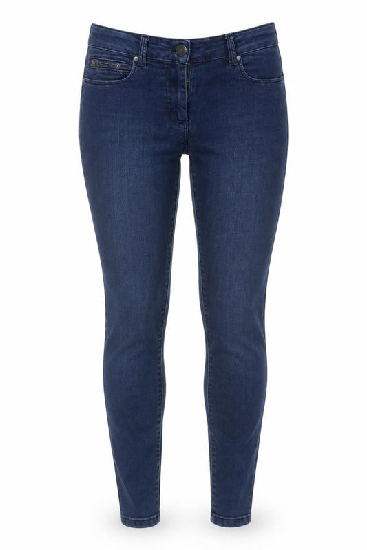 Marks & Spencer Womens Blue  Cotton Jegging Jeans Size 8 L29 in Regular Button