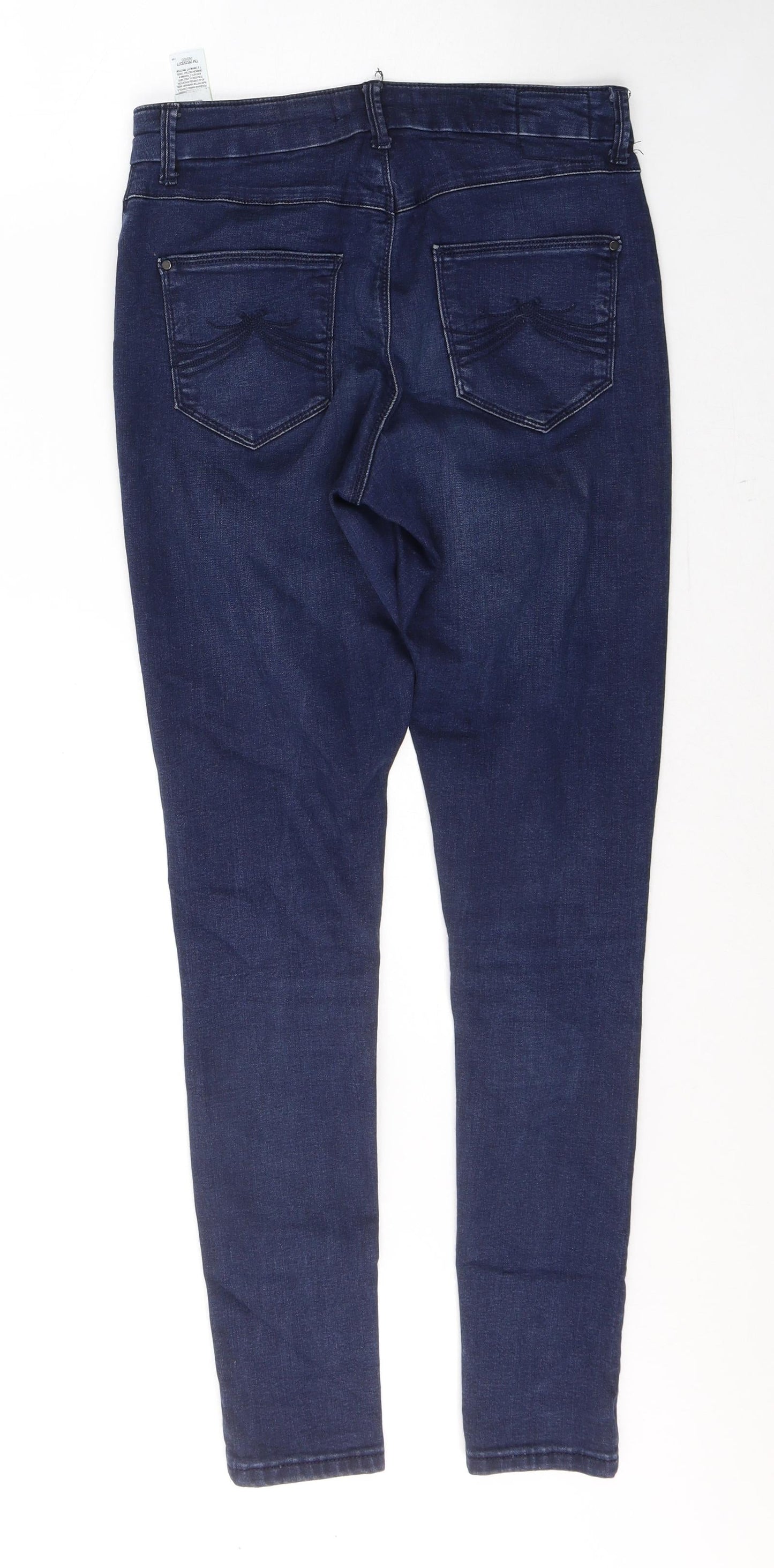 Marks and Spencer Womens Blue  Cotton Jegging Jeans Size 8 L29 in Regular Button