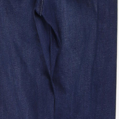 Marks & Spencer Womens Blue  Cotton Jegging Jeans Size 8 L29 in Regular Button