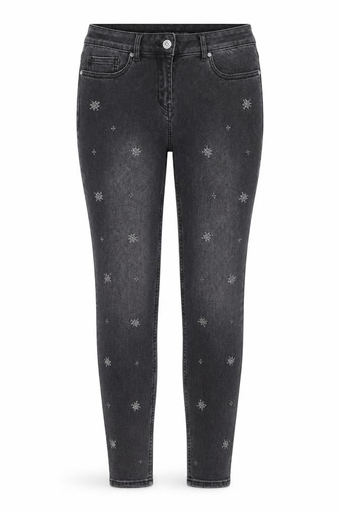 Next Womens Black  Cotton Skinny Jeans Size 8 L28 in Regular Button