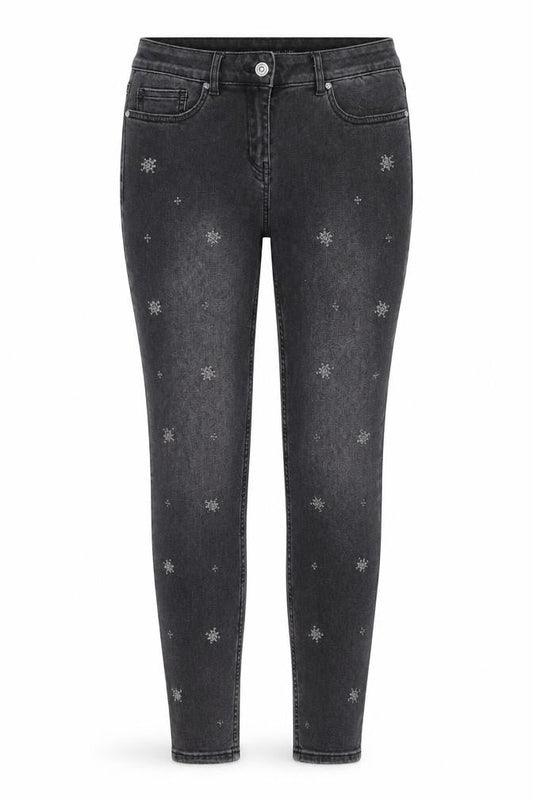 Next Womens Black  Cotton Skinny Jeans Size 8 L28 in Regular Button