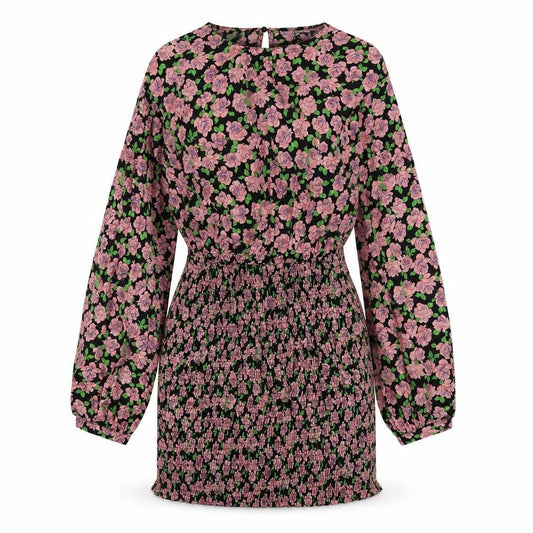 Zara Womens Pink Floral Viscose Sheath  Size XS  Round Neck