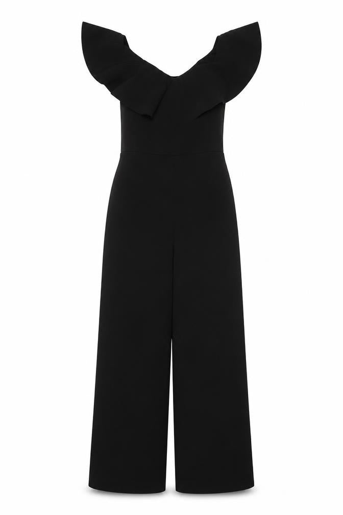 H&M Womens Black  Polyester Jumpsuit One-Piece Size 4 L24 in