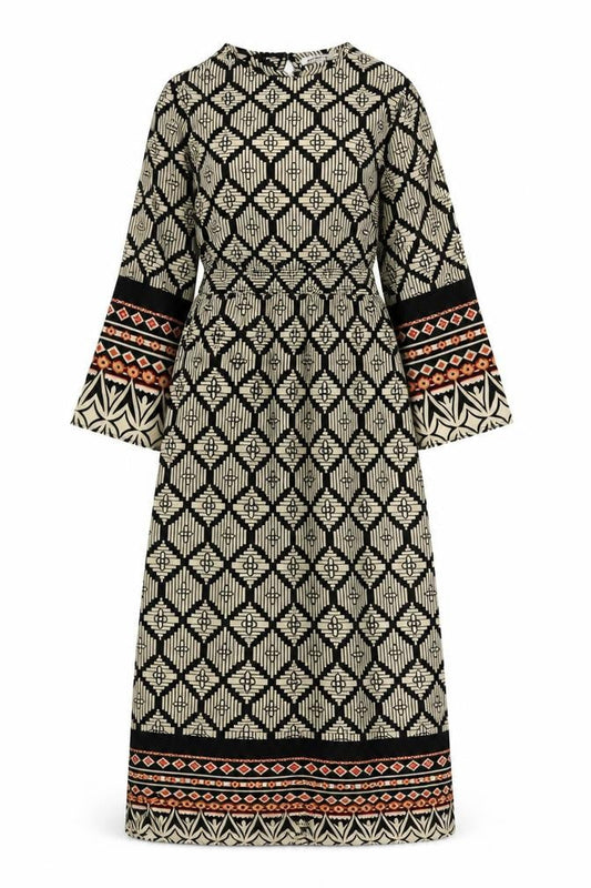 Glamorous Womens Multicoloured Geometric Polyester A-Line  Size XS  Round Neck