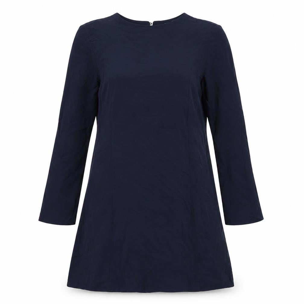 H&M Womens Blue  Viscose A-Line  Size 6  Round Neck