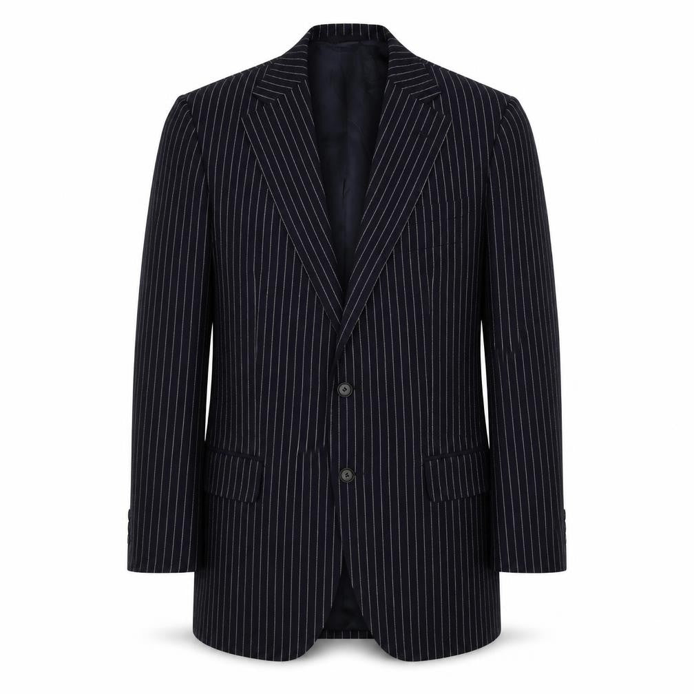 VIP Mens Grey Striped Wool Jacket Suit Jacket Size 42