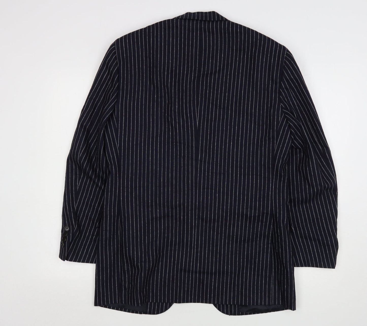 VIP Mens Grey Striped Wool Jacket Suit Jacket Size 42