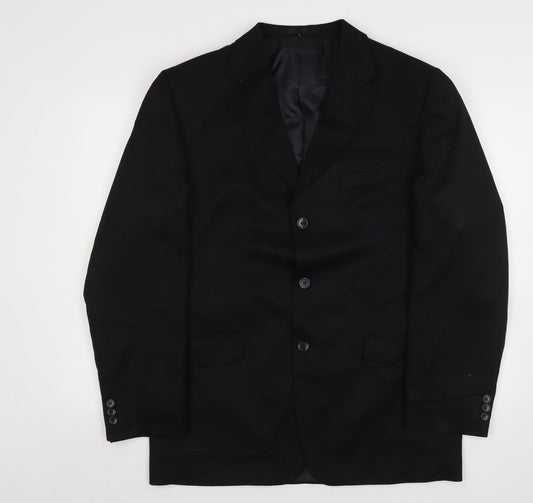 Zantos Mens Black  Polyester Jacket Suit Jacket Size 40