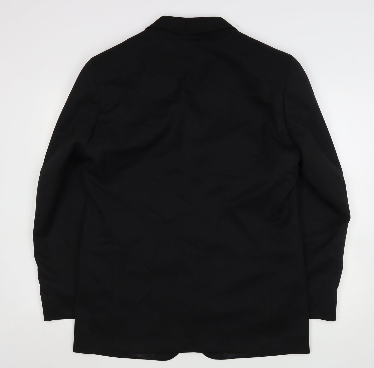 Zantos Mens Black  Polyester Jacket Suit Jacket Size 40