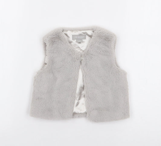 Primark Boys Grey   Gilet Waistcoat Size 24 Months   Button