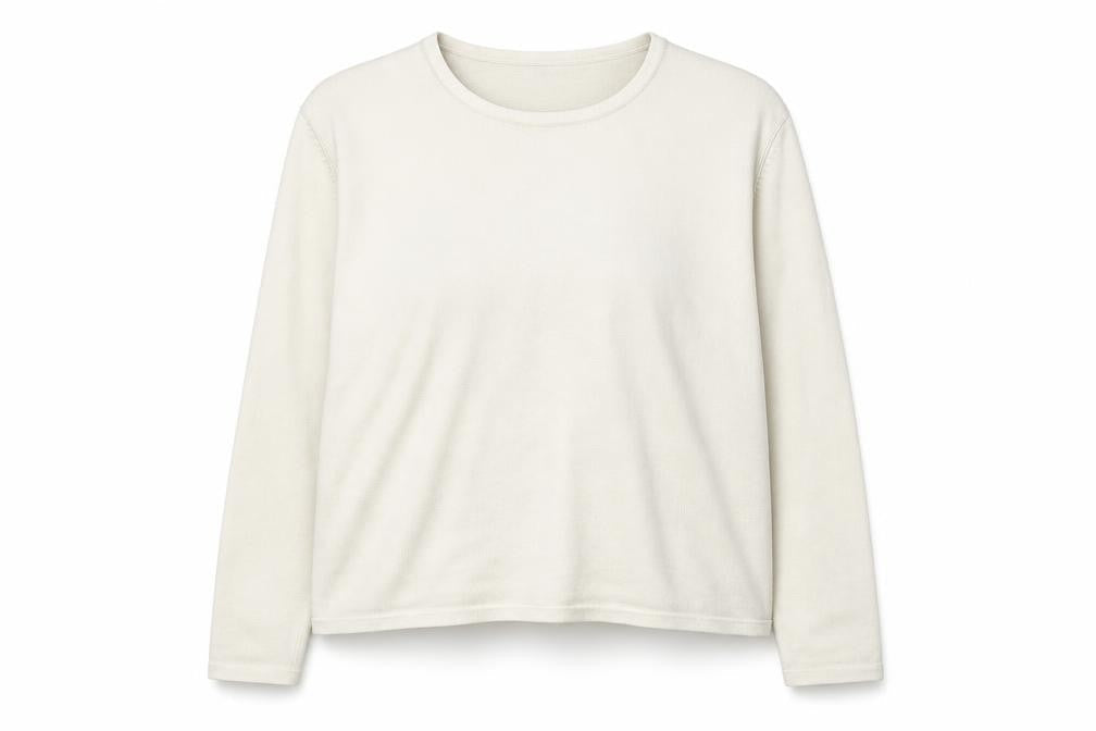 Bonmarché Womens Ivory Round Neck Acrylic Pullover Jumper Size L
