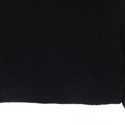 H&M Womens Black Round Neck  Polyester Pullover Jumper Size S