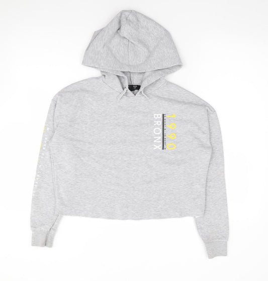New Look Girls Grey  Cotton Pullover Hoodie Size 12-13 Years  Pullover