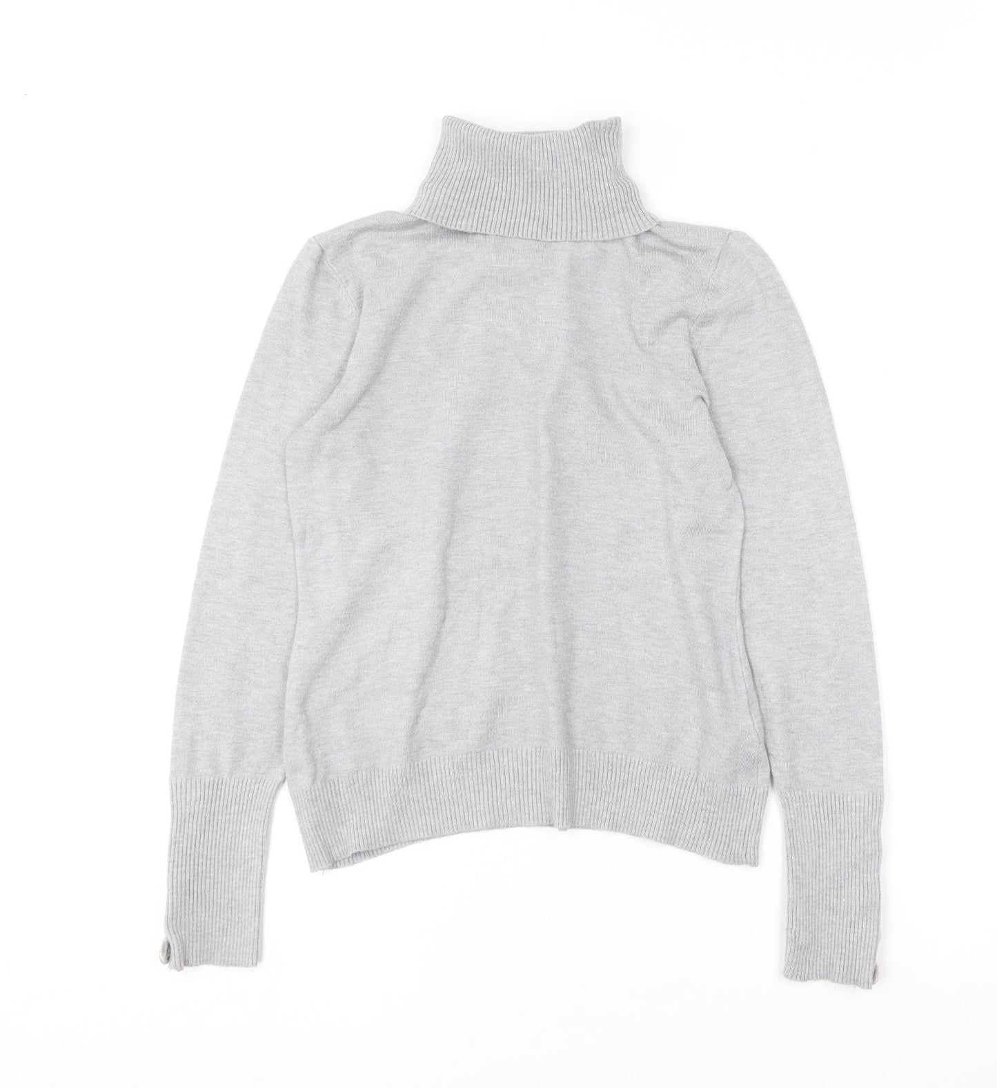 Savida Womens Grey Roll Neck  Viscose Pullover Jumper Size S