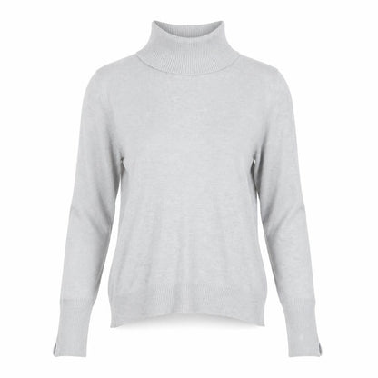 Savida Womens Grey Roll Neck  Viscose Pullover Jumper Size S