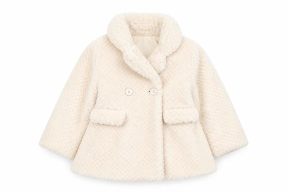 Miranda Girls Ivory   Pea Coat Coat Size 2 Years  Button