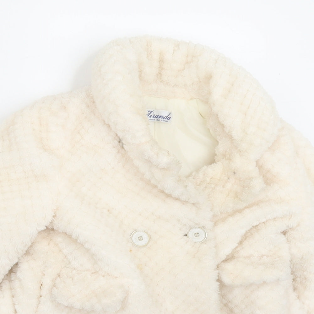 Miranda Girls Ivory   Pea Coat Coat Size 2 Years  Button