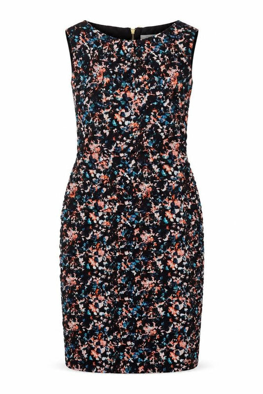 Coast Womens Multicoloured Floral Polyester Bodycon  Size 12  Round Neck
