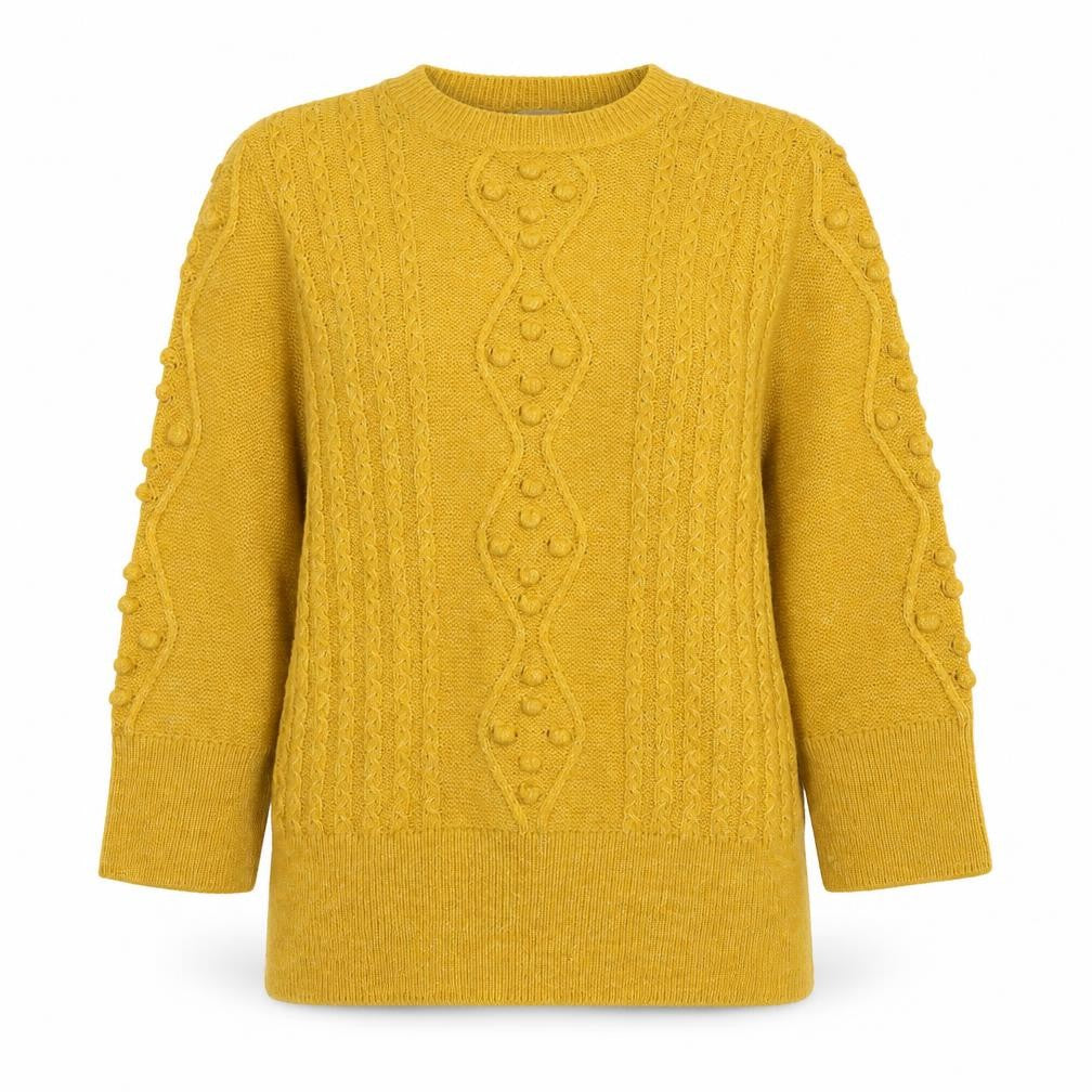Savior Womens Yellow Round Neck  Polyester Pullover Jumper Size XS