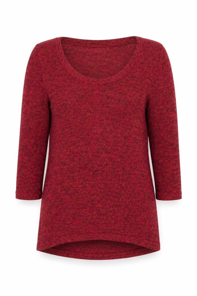 Sparkle & Fade Womens Red Round Neck  Polyester Pullover Jumper Size XS