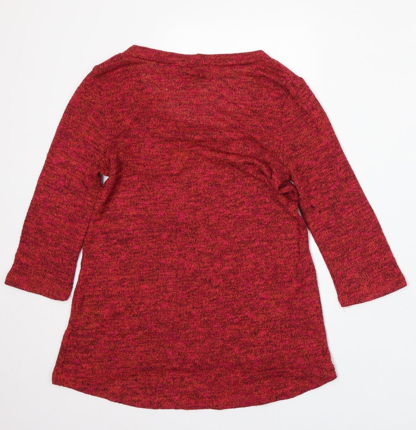 Sparkle & Fade Womens Red Round Neck  Polyester Pullover Jumper Size XS