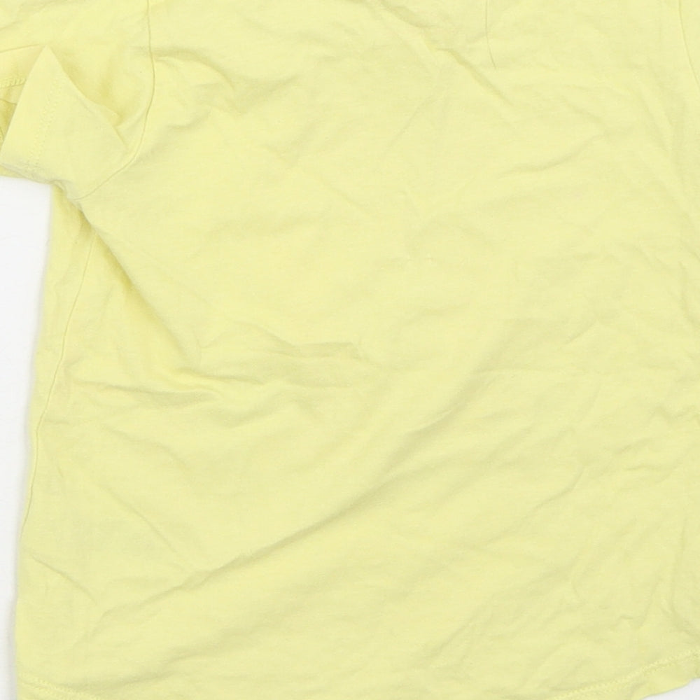 I LOVE MY TEE Girls Yellow  100% Cotton Pullover T-Shirt Size 2-3 Years Crew Neck  - Bunny