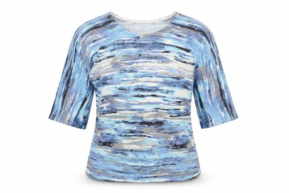 Nina Murati Womens Blue Round Neck  Viscose Pullover Jumper Size L