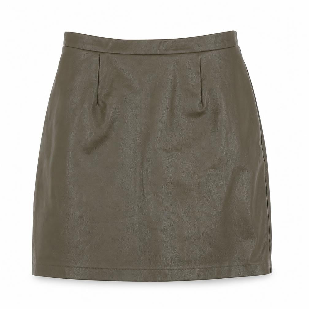 River Island Womens Green  Polyester A-Line Skirt Size 8   Zip
