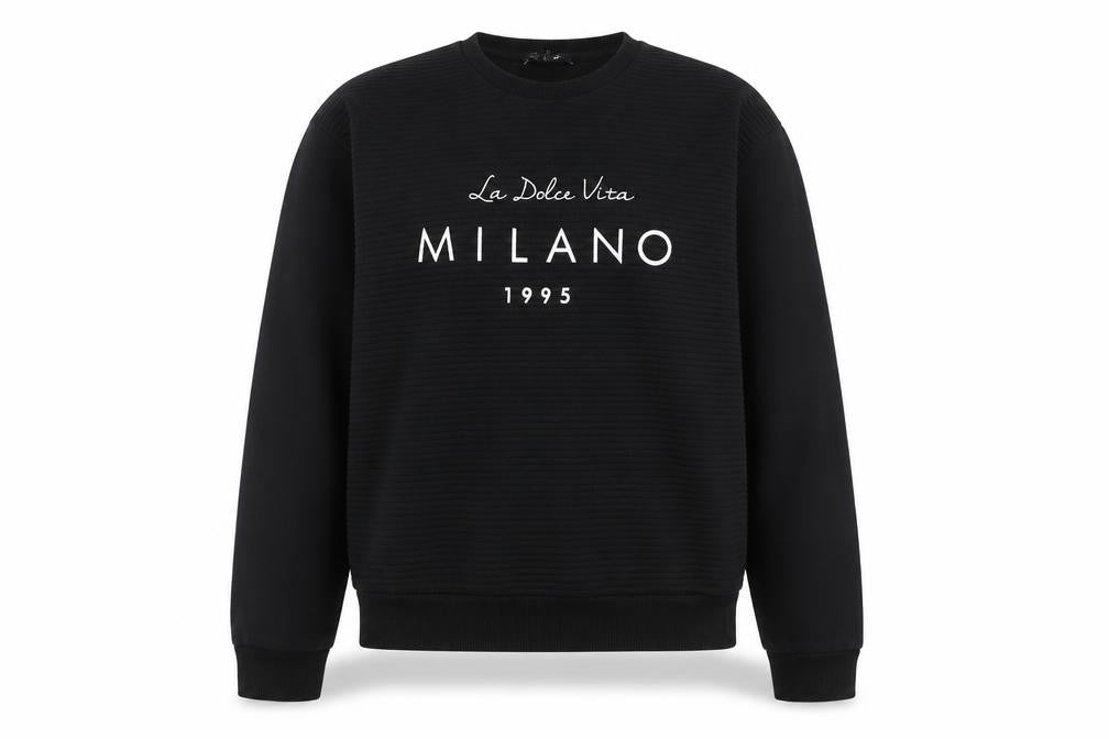 Atmosphere Womens Black  Polyester Pullover Sweatshirt Size 6  Pullover - Milano