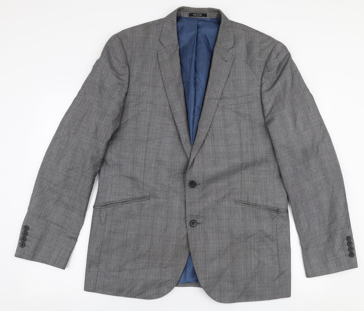 Cedar Wood State Mens Grey  Polyester Jacket Suit Jacket Size 42