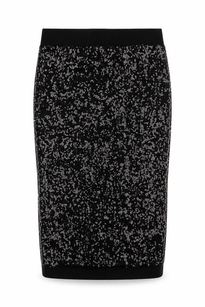 Miss Selfridge Womens Black  Acrylic Straight & Pencil Skirt Size 8