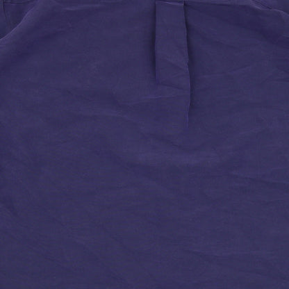 F&F Mens Blue  Polyester  Button-Up Size M Collared Button