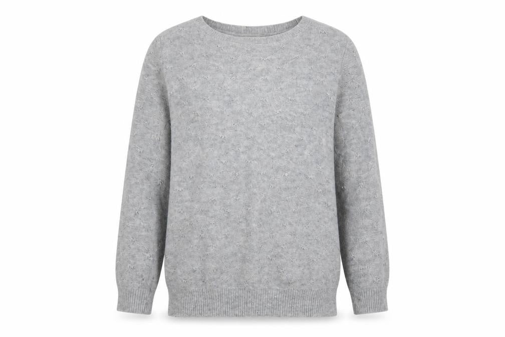 NEXT Womens Grey Boat Neck  Nylon Pullover Jumper Size 10