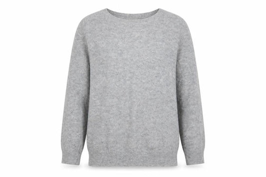 Next Womens Grey Boat Neck  Nylon Pullover Jumper Size 10