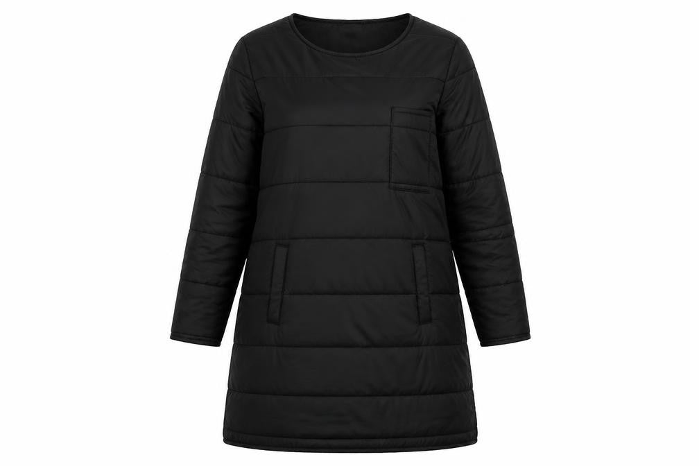 Y-G-S Womens Black   Overcoat Coat Size L