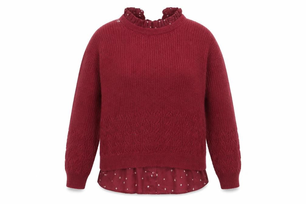 NEXT Womens Red Round Neck  Acrylic Pullover Jumper Size XS