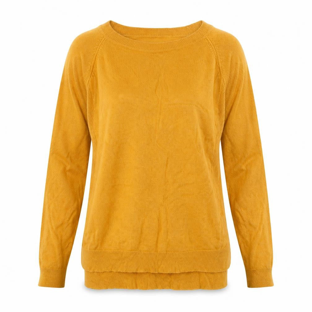 Primark Womens Yellow Round Neck  Acrylic Pullover Jumper Size 4