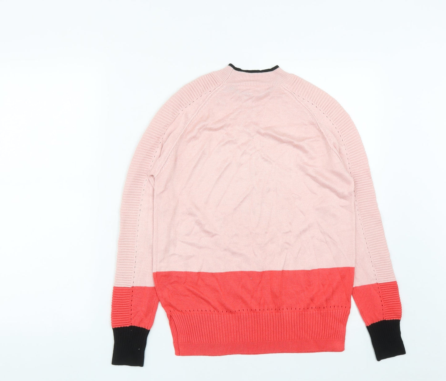 NEXT Womens Pink Round Neck  Viscose Pullover Jumper Size 8