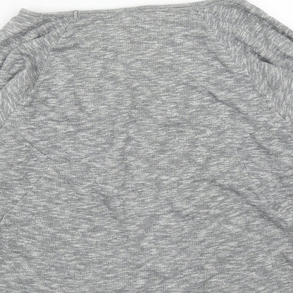 Topshop Womens Green Scoop Neck  Cotton Pullover Jumper Size 8