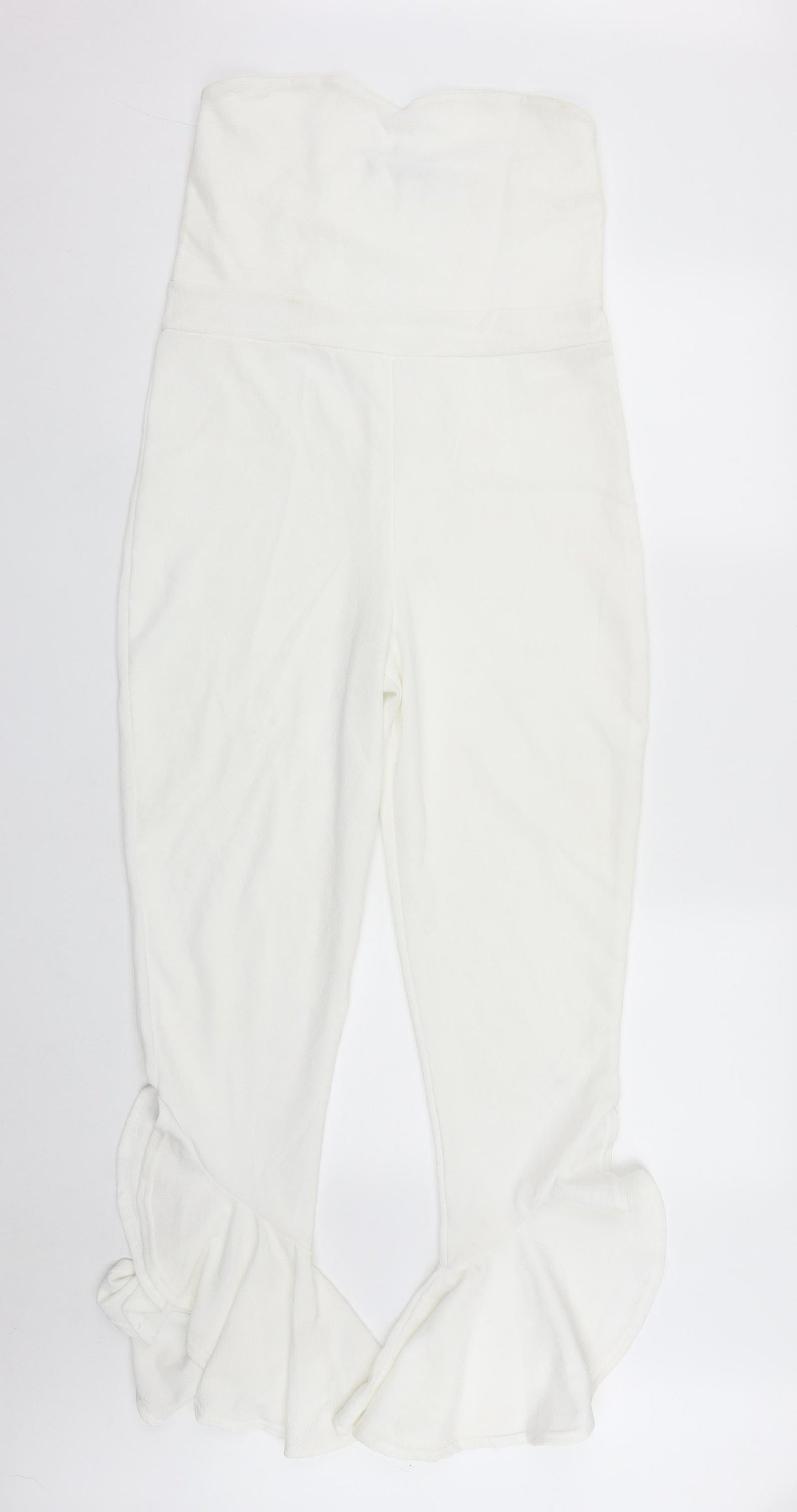 Preworn Womens White  Polyester Playsuit One-Piece Size 20
