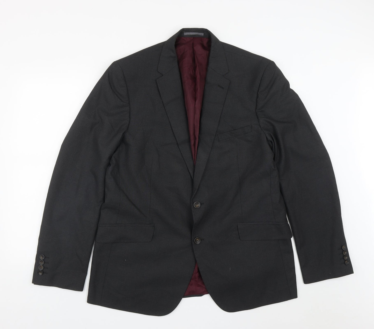 Marks and Spencer Mens Black  Polyester Jacket Suit Jacket Size 44