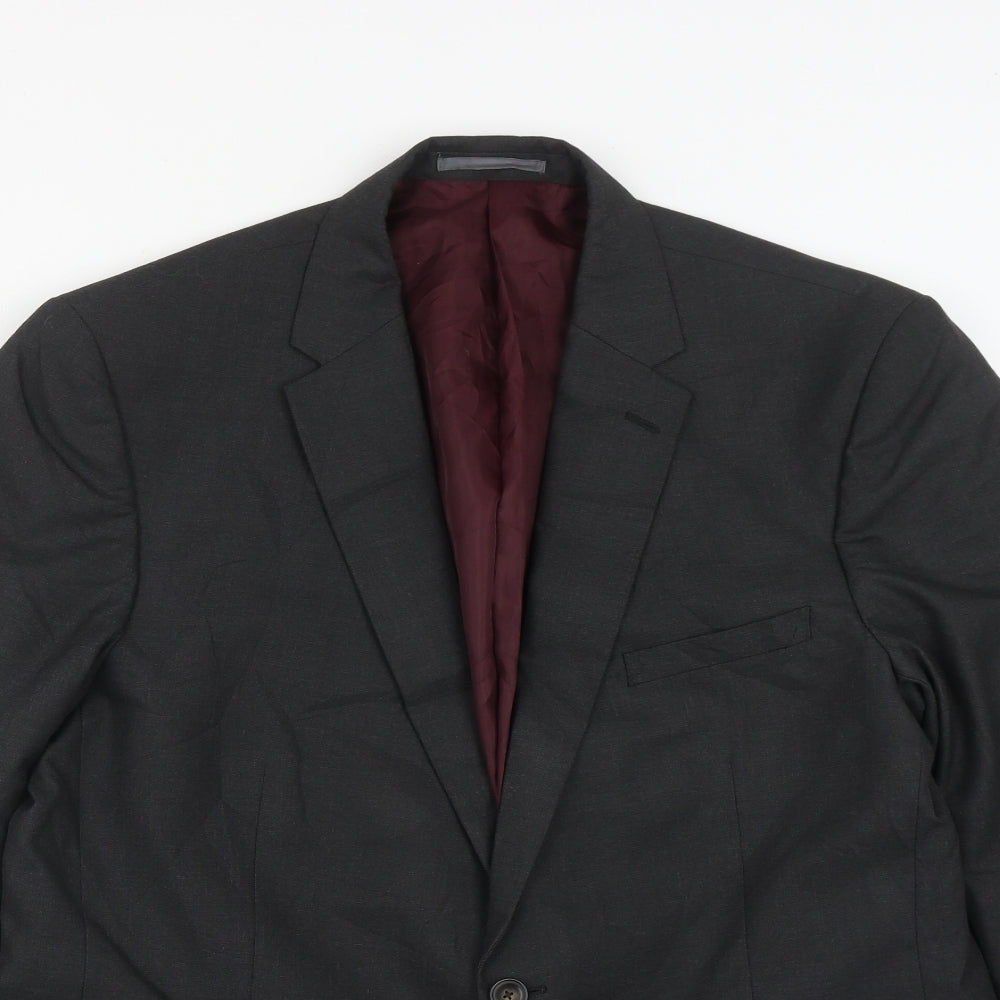 Marks and Spencer Mens Black  Polyester Jacket Suit Jacket Size 44