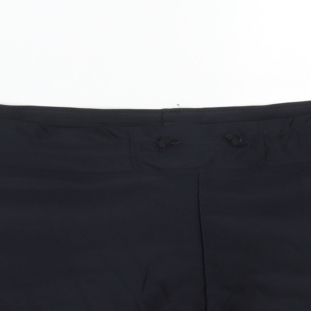 Cross1946 Womens Black  Polyamide Sweat Shorts Size 34 in  Regular Drawstring