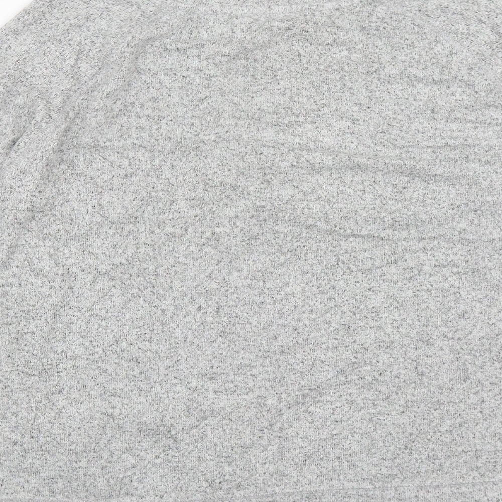 F&F Womens Grey Round Neck  Viscose Pullover Jumper Size 14